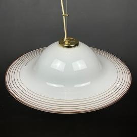 Vintage large murano glass pendant lamp Italy 1970s Mid-century lighting Retro home decor