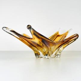 Murano glass vase Italy 1980s vintage art murano glass mid-century decor