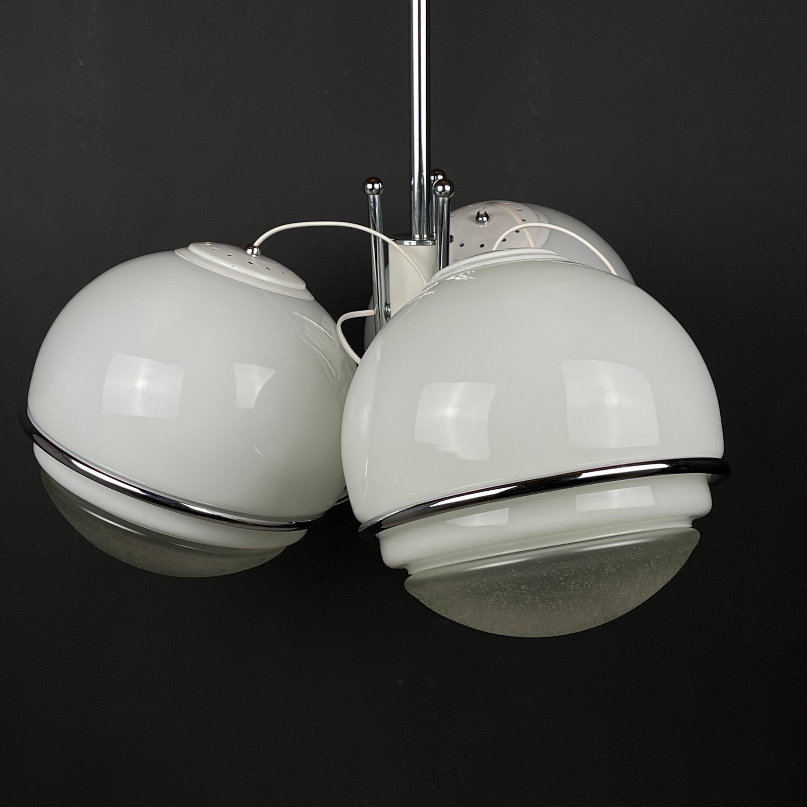 Gino Sarfatti large globe chandelier Italy 1960s