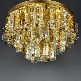 Murano chandelier Italy 1960s Mid-century modern italian lighting 36 murano glass plates