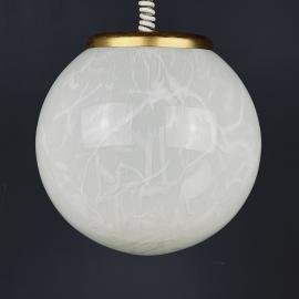Classic white murano pendant lamp Italy 1970s Italian mid-century modern lighting