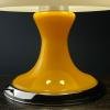Mid-century yellow table lamp Italy 1970s Plastic and glass Space age Vintage italian lighting