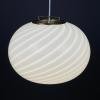 Classic swirl Murano glass pendant lamp Italy 1970s