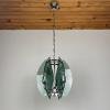 Mid-century grey pendant lamp by Veca Italy 1980s Space age sputnik atomic design Italian chandelier