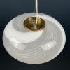 Classic swirl Murano glass pendant lamp Italy 70s
