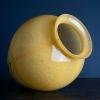 Yellow murano glass vase Italy 1970s