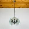 Vintage art glass pendant lamp by Fontana Arte Italy 1970s Art deco MCM mid-century italian design ceiling lamp