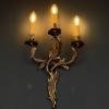 Vintage bronze wall lamps Italy 1950s Set of 2 Italian home decor Antique pair of sconces