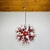 Mid-century murano ball table or pendant lamp Sputnik Italy 1970s MCM italian unique red lamp Vintage lighting Space age