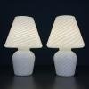 Classic murano table lamps Mushroom Italy 1970s Set of 2 Italian Modern Lamps Retro home decor