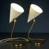 Pair of table lamps Cocotte by Gilardi & Barzaghi, Italy, 1950s Mid-century Italian modern lighting Vintage home decor