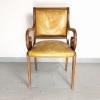 Vintage beautifull dining chair '50s Italy Wood Leather Furniture Italy