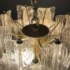 Mid-century murano glass chandelier Eliche by Venini Italy 1960s