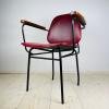 Mid-century red chair Italy 1960s Vintage italian furniture Home office chair