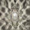 Venetian Murano Caged Glass Pendant Lamp, Italy 1940s