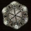 Venetian Murano Caged Glass Pendant Lamp, Italy 1940s