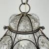 Venetian Murano Caged Glass Pendant Lamp, Italy 1940s