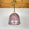 Original pink murano pendant lamp Neverrino by Gae Aulenti for Vistosi Italy 1970s Vintage italian lighting