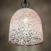 Original pink murano pendant lamp Neverrino by Gae Aulenti for Vistosi Italy 1970s Vintage italian lighting