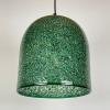 Original green murano pendant lamp Neverrino by Gae Aulenti for Vistosi Italy 1976s Vintage italian lighting