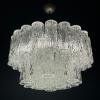 Mid-century murano glass chandelier Tronchi by Toni Zuccheri for Venini Italy 1960s