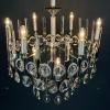 Mid-century classic glass chandelier by Gaetano Sciolari Italy 1970s mid-century modern space age italian design