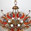 Metal and murano glass chandelier by MM Lampadari Italy 1990s