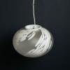 Vintage swirl murano glass pendant lamp Vetri Murano Italy 1970s