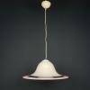 Murano glass white and pink pendant lamp Italy 1970s