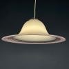 Murano glass white and pink pendant lamp Italy 1970s