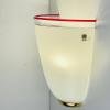 Vintage white and red murano wall lamp by ITRE, Italy 1980s
