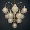 Modern ball chandelier by Orion Austria 1980s / 16 balls