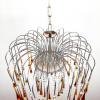 Vintage Murano Glass Drops Chandelier by Paolo Venini '60s Italy Yellow Caramel pendant lamp