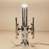 Vintage metal table lamp style Gaetano Sciolari Italy 1960s Mid-century modern italian lighting