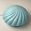 Vintage blue opaline table lamp, Italy 1950s, Art Deco, Mid-century modern design