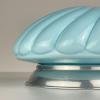 Vintage blue opaline table lamp, Italy 1950s, Art Deco, Mid-century modern design