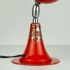 Vintage red metal desk lamp Eyeball Italy 1970s, Mid-century modern, Space Age design