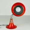 Vintage red metal desk lamp Eyeball Italy 1970s, Mid-century modern, Space Age design