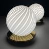 Vintage classic swirl murano table lamps Italy 1970s, Set of 2, Mid-century modern design