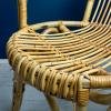 Vintage rattan armchair, Italy 1970s, Italian garden furniture, Mid-century interior Wicker Rattan Armchair