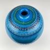 Vintage ceramic vase Rimini Blue, design Aldo Londi, Bitossi Italy 1970s