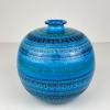 Vintage ceramic vase Rimini Blue, design Aldo Londi, Bitossi Italy 1970s