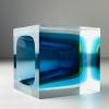 Sommerso murano glass vase by Flavio Poli for Seguso Italy, 1970s