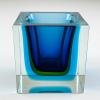 Sommerso murano glass vase by Flavio Poli for Seguso Italy, 1970s