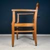 Antique wooden chair with a reclining back, Italy 1940s, Vintage home decor