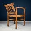 Antique wooden chair with a reclining back, Italy 1940s, Vintage home decor