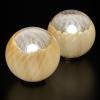 Mid-century Murano ball table lamp by VeArt, Italy 1970s, Set of 2