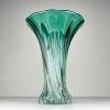 Vintage green murano vase, Italy 1970s