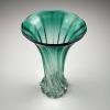 Vintage green murano vase, Italy 1970s