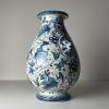 Large blue ceramic vase by IMA from Montelupo Florentino, Italy 1980s